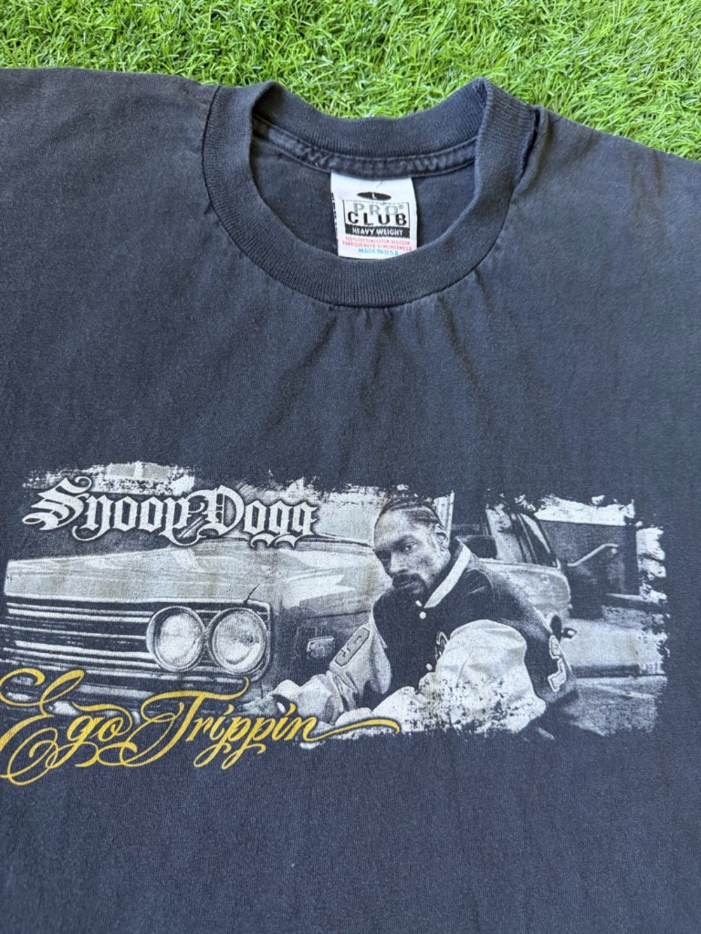 Vintage Snoop Dogg “Ego Trippin” Black Graphic Pro Club Cut Off Size Large